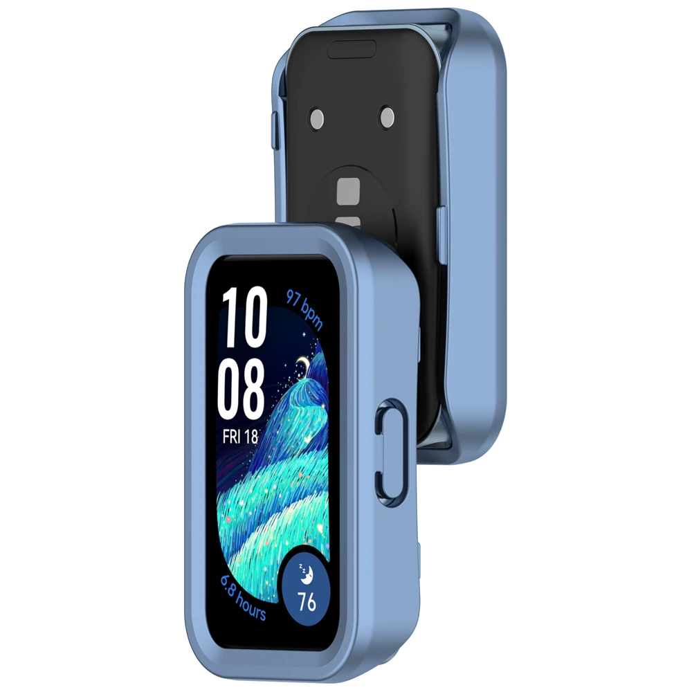 화웨이 밴드 용 케이스 커버 10 10NFC 9 9NFC 8 8NFC 스포츠 보호 쉘 프레임 고품질 PC 하프 패키지 중공 슬림 Smar