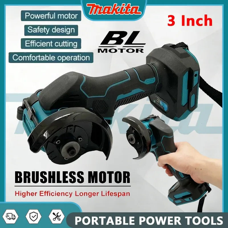 

Makita Cordless 3 Inch Angle Grinder Electric Cutting Circular Saw Power Tool for DIY And Professional Use