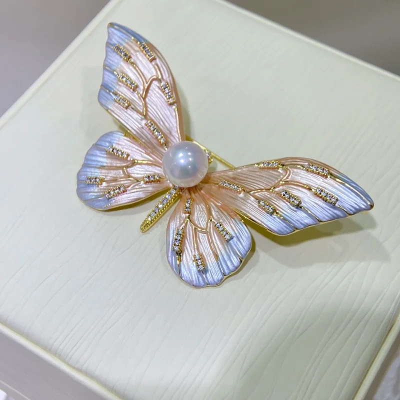 

Ювелирные изделия SGARIT, брошь с жемчугом Эдисона, красочные броши из сплава, инкрустированные бабочками, аксессуар для юбки для женщин