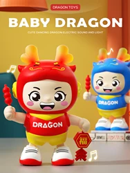 Dancing Bear Baby Dragon Toys, Lighting and Dancing Robot Mode Cute Shape 2 Gear Switches for 3+ Childs Not Include Battery