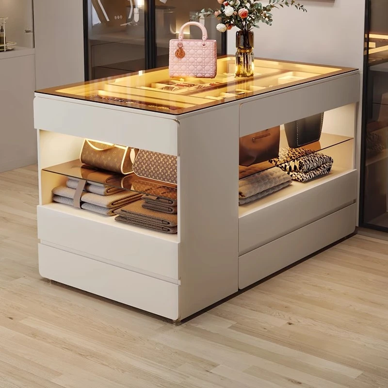 

Bedroom locker, high-end jewelry display cabinet, bedroom double-sided storage, clothes and hats, Nakajima storage