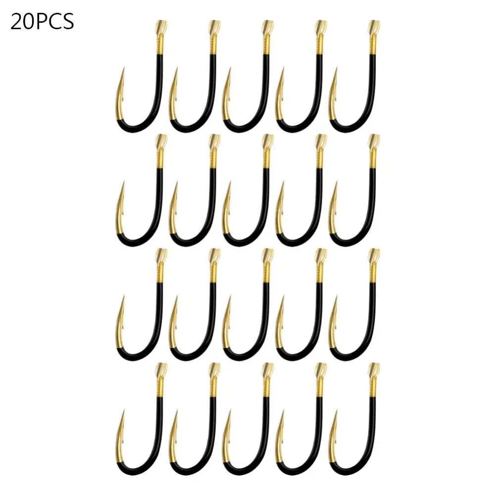 Hook Barbed 20Pcs Titanium Alloy Fishing Worm Bait Holder Fish Tackle Tools