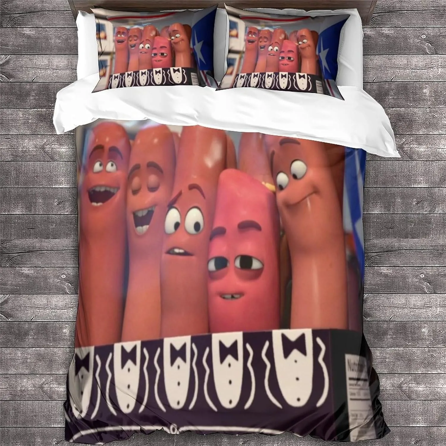 Sausage Party R 3D Printed Duvet Case Pillowcase Bedding Set Twin Full Queen King Size for Bedroom Decor