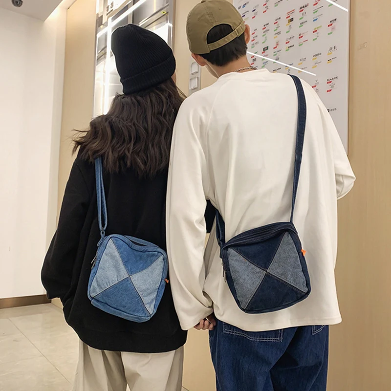 

Women' s Denim Jean Small Quilted Crossbody Bag Y2k Harajuku Trendy Wallet Teens Vintage Aesthetics Shoulder Bag