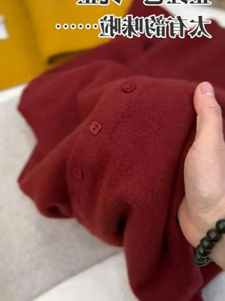 الكورية Sle كسول لون نقي محبوك سترة معطف طويل Sve عادية بسيطة لينة المرأة Faion الشباب Ele ملابس خارجية