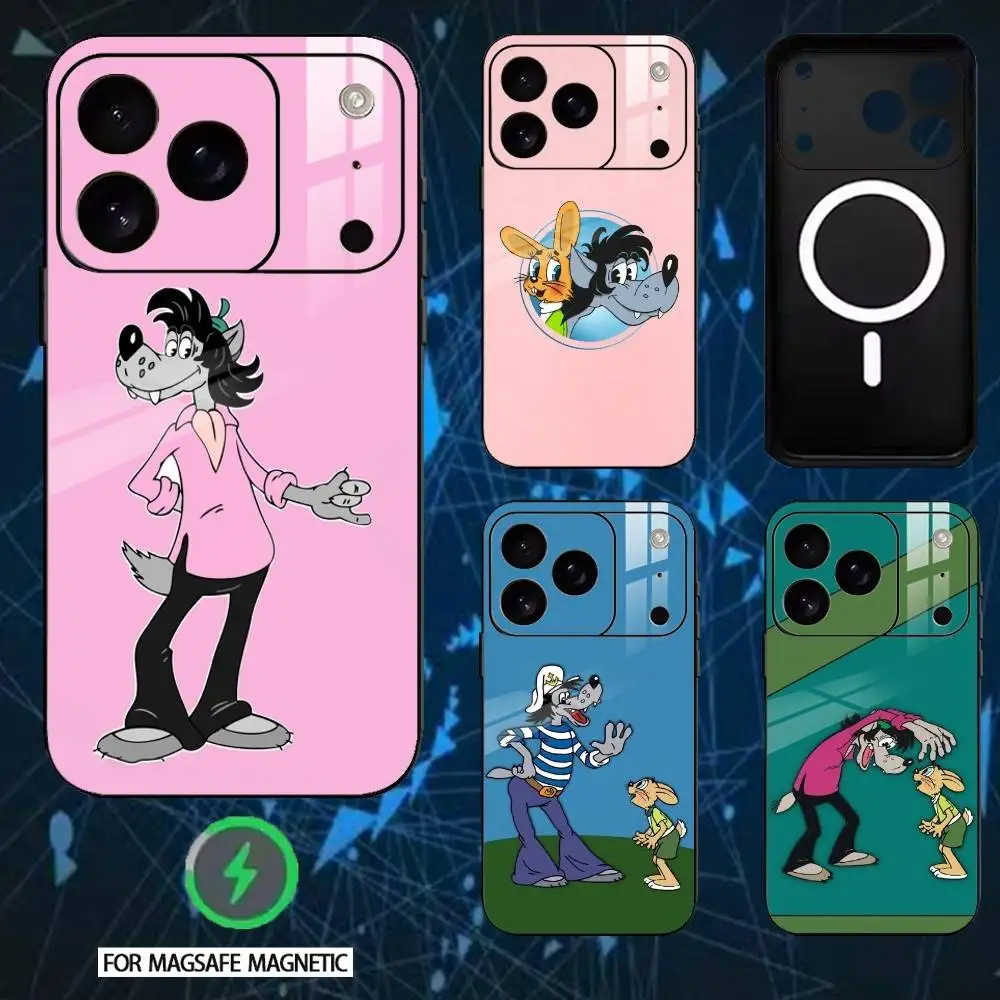 

Russia Cartoon Nu, pogodi Phone Case For iPhone 17 16 15 14 13 12 Pro Max Plus for Mirror Wireless Magnetic Cover