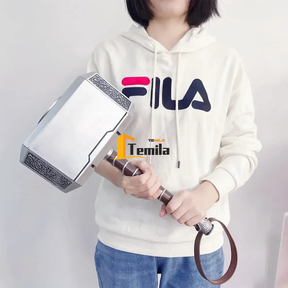 

Cosplay 1/1 44cm Super hero Thor hammer mjolnir resin hammer model weapons Costume party Anime stage show perform props gift