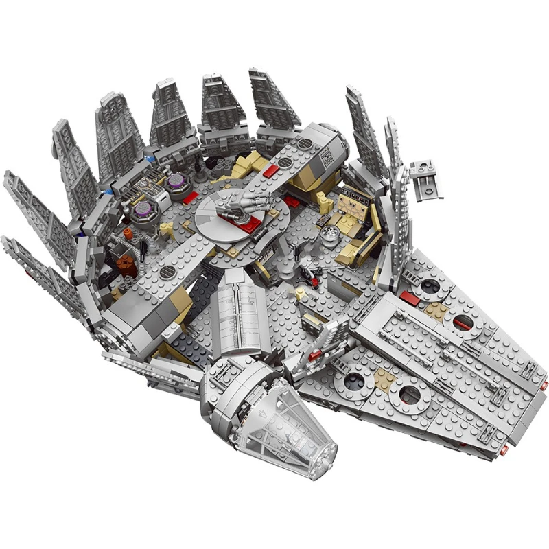 Neue Raumschiff Ziegel Sterne Kämpfer Raum Für Millennium Set Falcon Schiff 75105 Modell Bausteine Kit Spielzeug Für Kinder