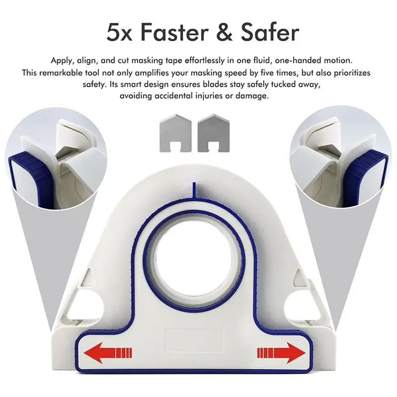 أداة توزيع الشريط A25F-Painters، Master، مجموعة أدوات توزيع شريط الطلاء 5 لفات، موزع شريط لاصق رئيسي