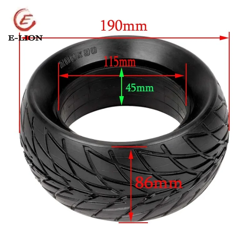 8 Inch E-Scooter Solid Tire 200X90 Electric Scooter Tube For Hero S8 X8 Varla Pegasus Anti-skid Wear-resistant Solid Tires