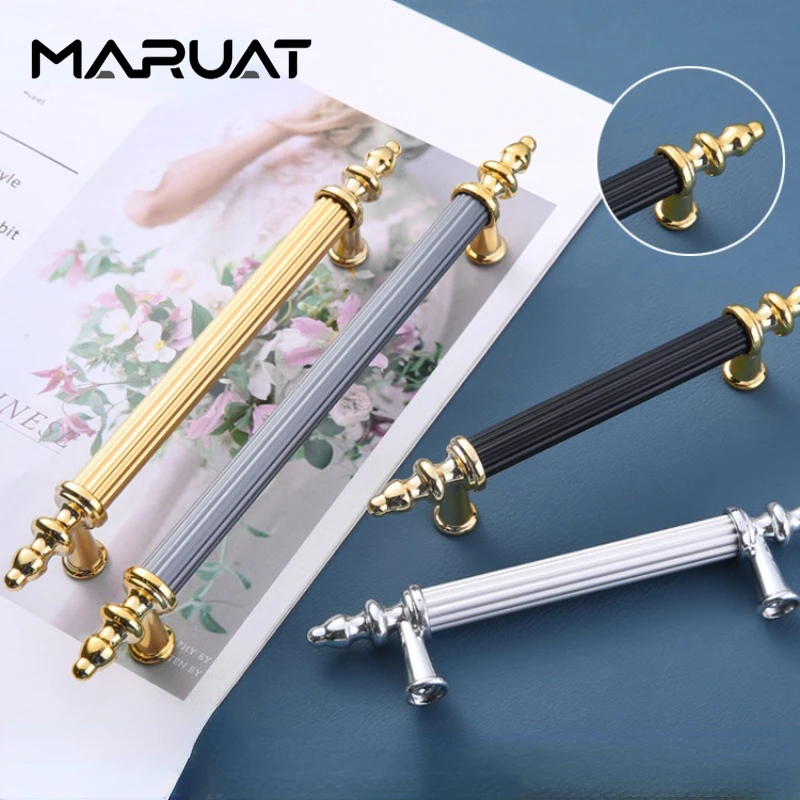 

Black Gold Simple Aluminium Cabinet Drawer Door Handle Wardrobe Cabinet Door Furniture Hardware Handle Long Handle