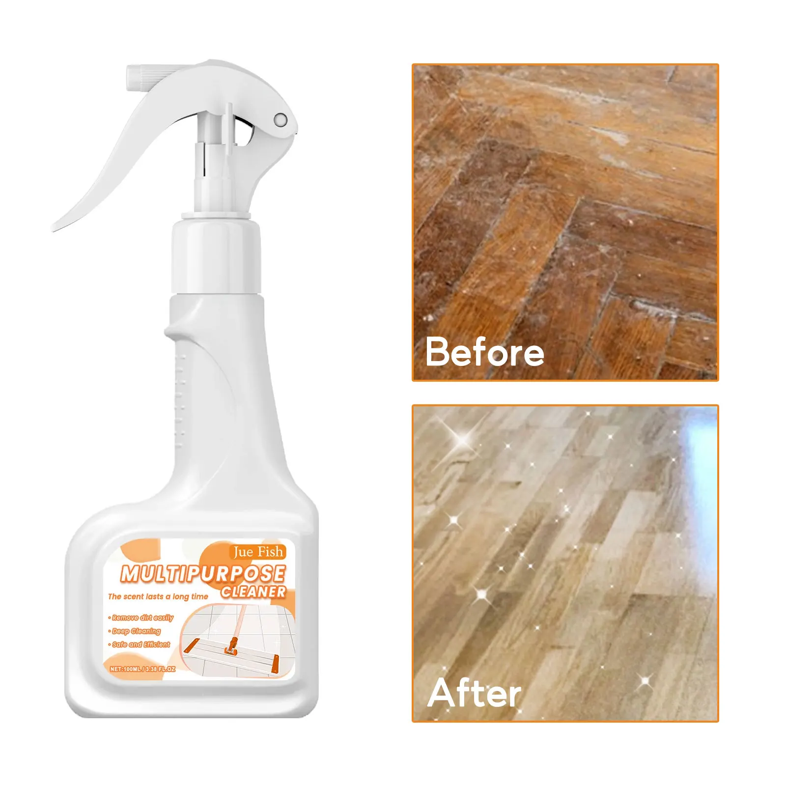 Floor Cleaning Solution Tiles Stain Removal Floor Polishing Decontamination Wood Scratch Repair Brightening Wooden Floor Cleaner