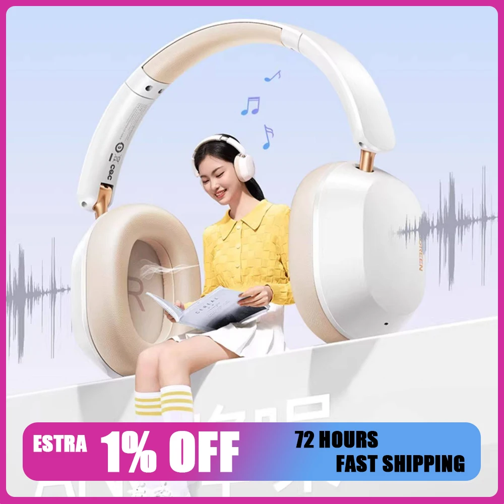 

UGREEN Max5c Беспроводные Bluetooth-наушники ANC 43 дБ с активным шумоподавлением Hi-Res LDAC 75H Пространственные аудионаушники Гарнитура