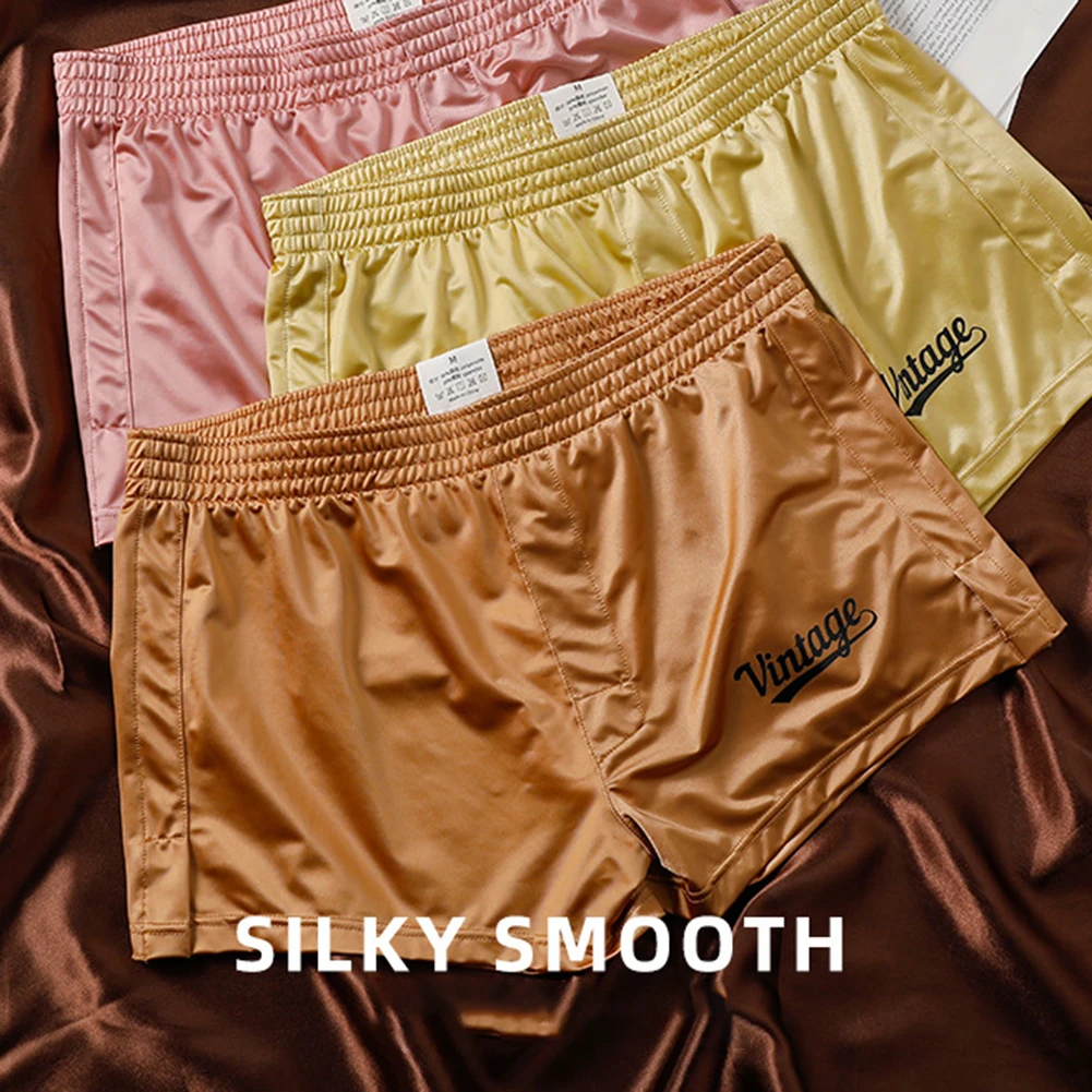

Brown Breathable Boxer Briefs Breathable Ice Silk Boxer Briefs Men Panties Pouch Trunks Comfortable Male Panties