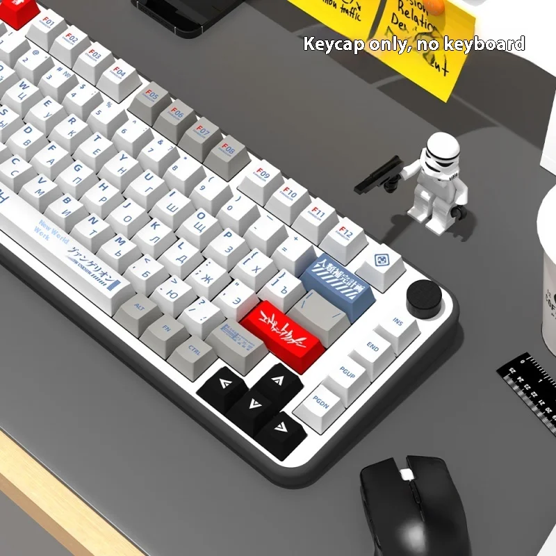 Imagem -03 - Teclado Mecânico Japonês Coreano Alemão Espanhol Francês Pbt Keycaps Layout Eva Perfil Cereja Gmk 049 Chave 139 156 2024