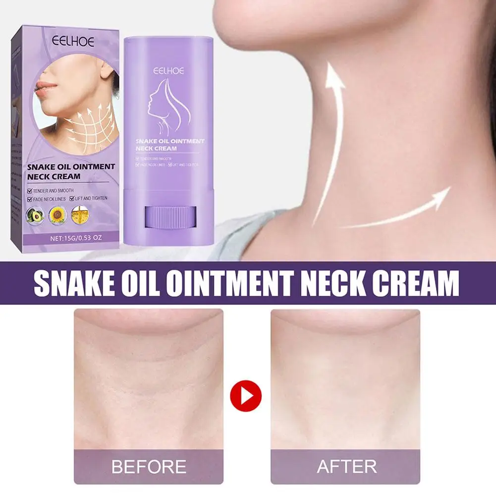 

15g Snake Oil Ointment Neck Cream Lighten And Smooth White Firming Delicate Neck Neck Skin Care Cream Lines Lift Hydrating G4T6