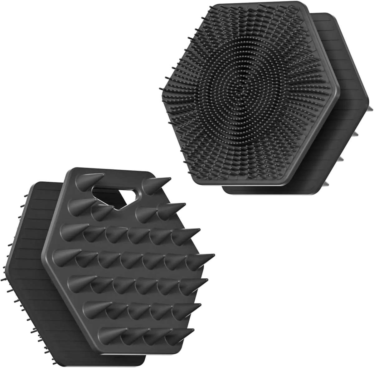 

Силиконовая щетка для ванны 2 в 1, силиконовый скребок для тела, щетка для мытья головы, щетка для душа для эффективного отшелушивающего массажа