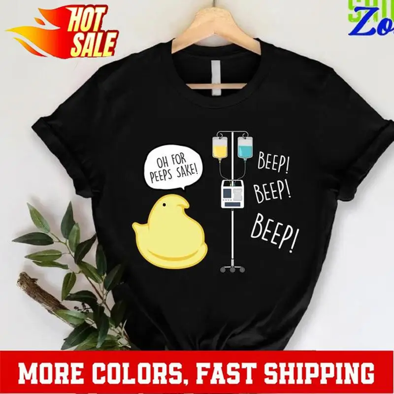 

Забавная пасхальная футболка для медсестры Peep Nursing IV Pump Women Med Su