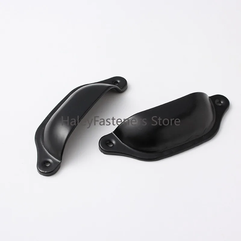 20pcs 98mm Long Metal Antique Drawer Handle Medicine Cabinet Black Shell Semicircle Knob Tiradores Muebles Kitchen Handles