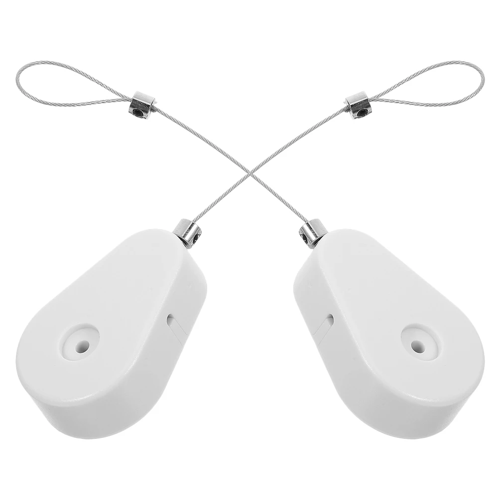 

2pcs Automatic Take-up Reel Retractable Anti-lost Cable Security Lanyard Plastic Clasp Lock Steel Wire for Tablet