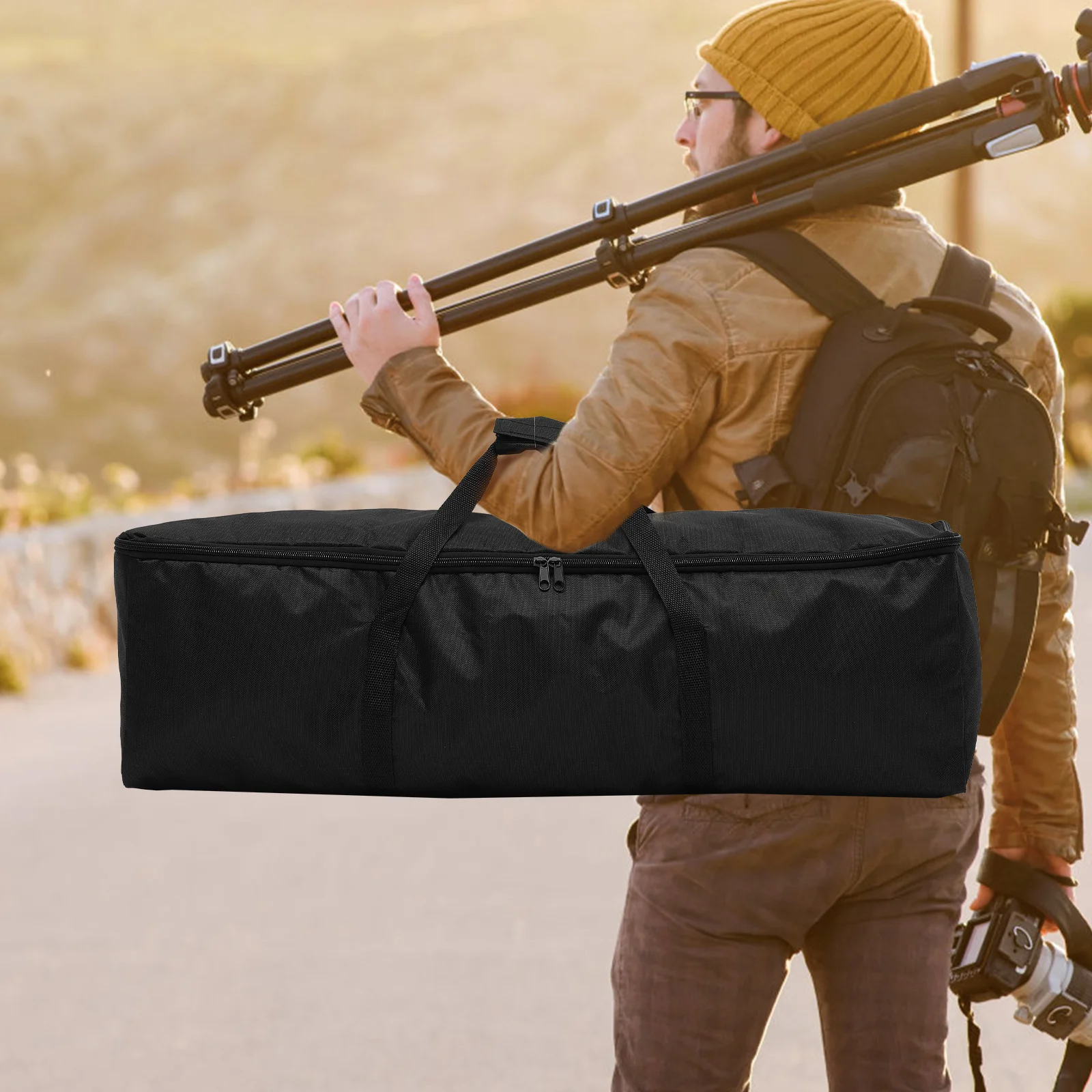 

Photographic Equipment Storage Tripod Carrying Case Oxford Cloth Pouch Portable Photography Tool Bag Reusable Durable Zipper