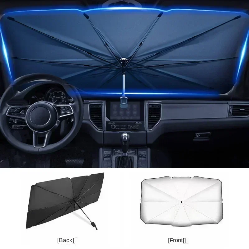 Car Sun Shade Protector Parasol Car Front Window Sunshade Covers Sun Protector Interior Windshield Protection Accessories view 3