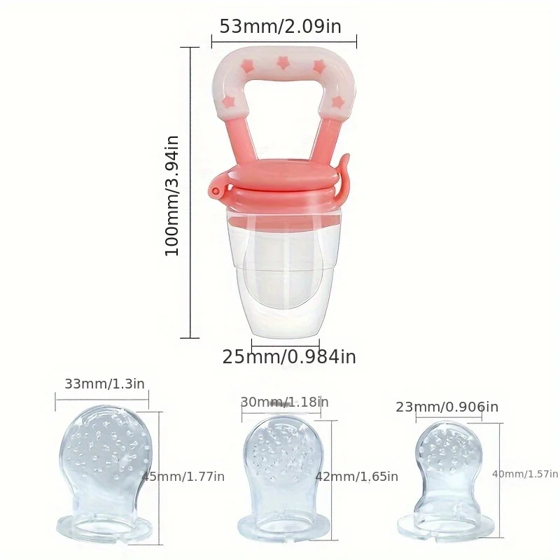 3 PCs Baby Fruit and Vegetable Teether Food Supplement Bite Le Silicone Baby Feeding Tableware 3 PCs Baby Fruit and Vegetable Te