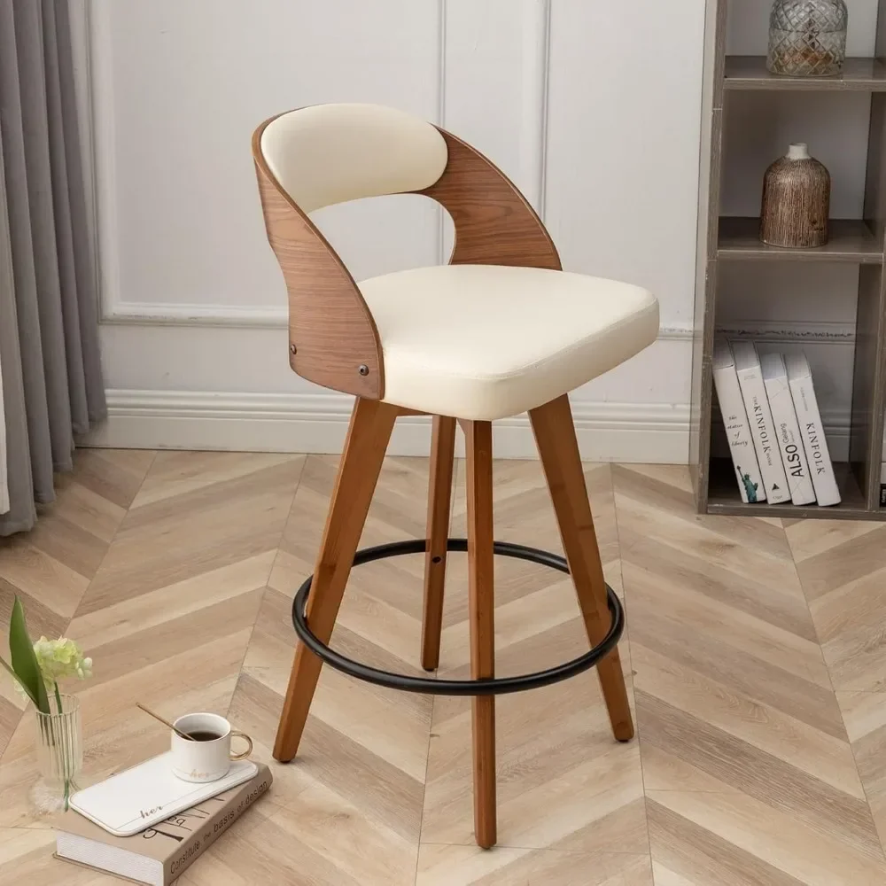 Ensemble de tabourets de bar pour Kitchen Island, comptoir recommandé, chaise de bar coiffée de 26.8 pouces H, solution moderne, piste de comptoir à percussion, 2 pièces