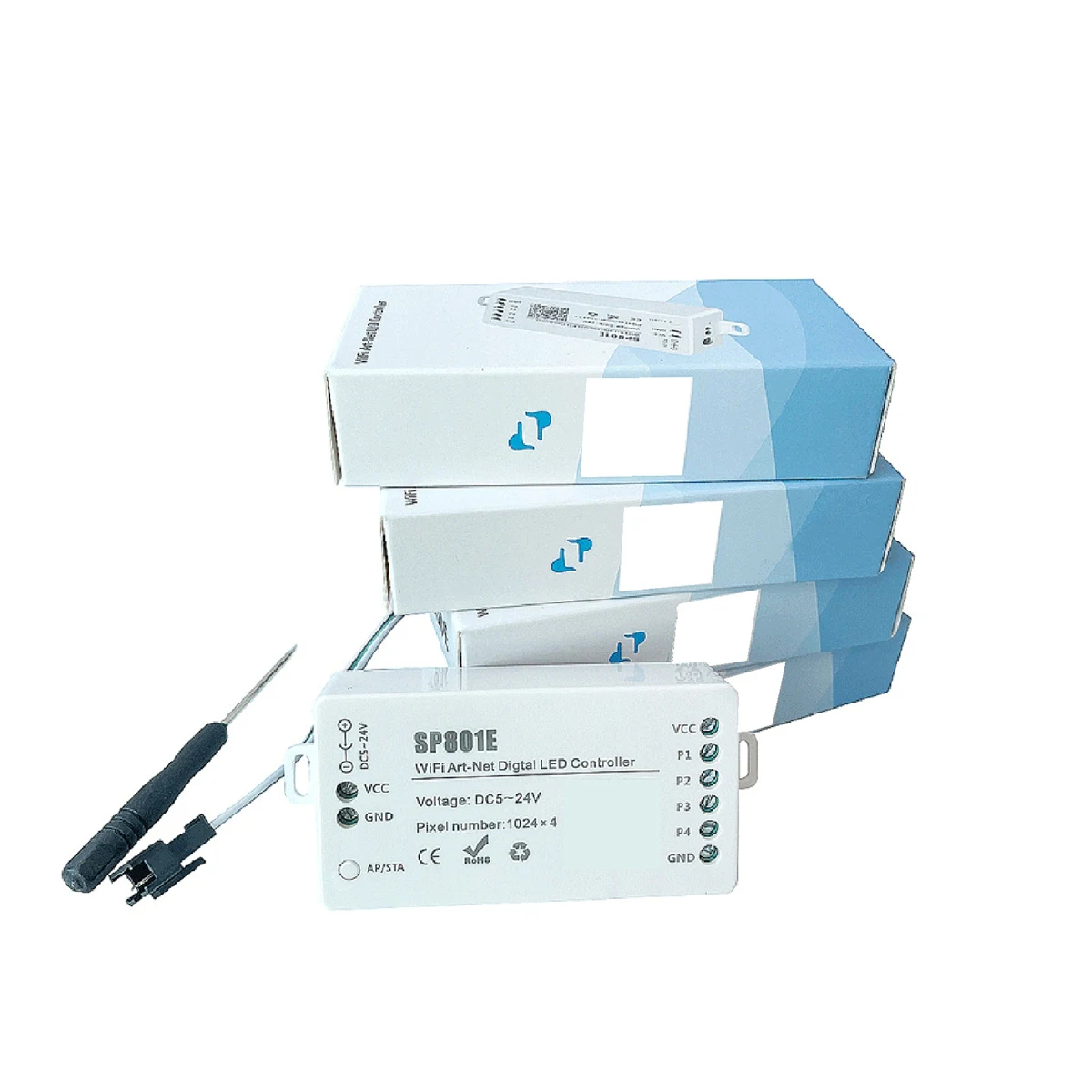 ABGI-SP801E 직사각형 조명 효과 컨트롤러 블루투스 와이파이 듀얼 모드 직사각형 조명 효과 컨트롤러