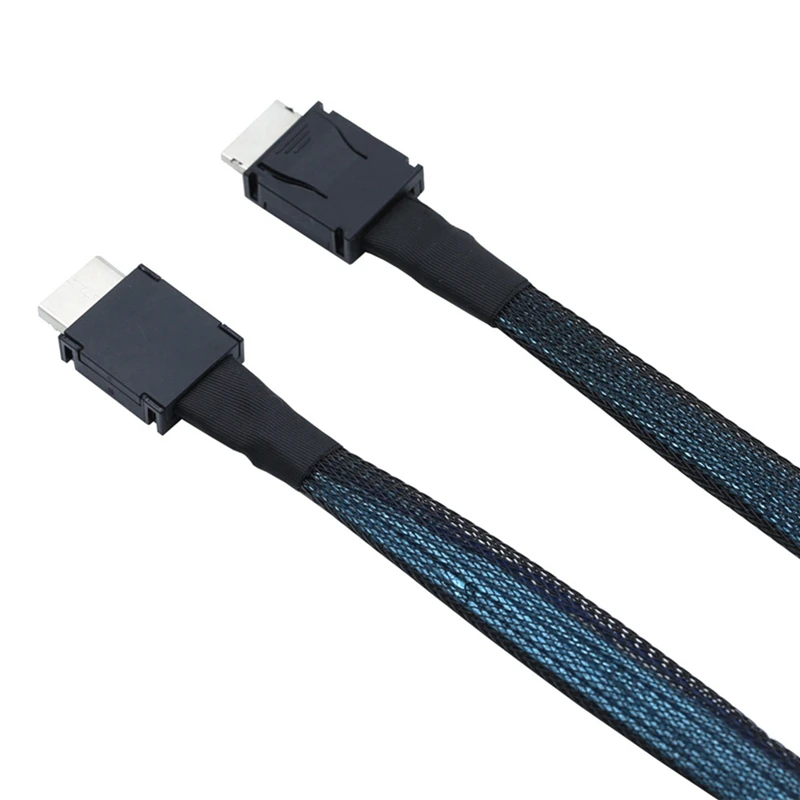 For Pcie Oculink SFF 8611 4I To Mini SAS SFF-8611 4I Server Super Speed Cable Data Extension Male To Male Transfer Cord