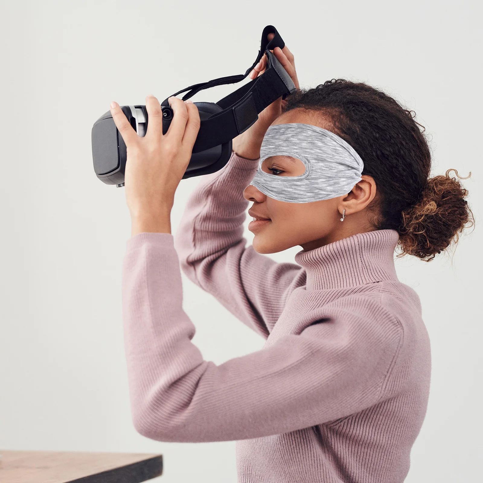 

1pcs Mask Cover Breathable Elastic Sweat Band For Vr Headset Comfortable Eye Protection Gaming Accessory