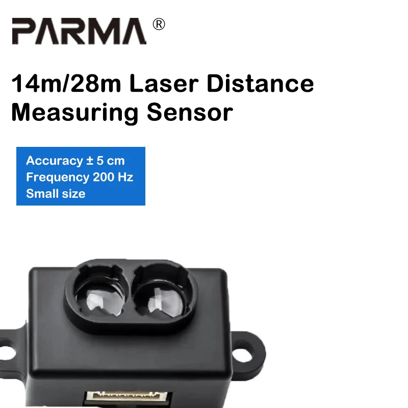 28m/14m TOF Infrared Laser Distance Sensor, Small Outdoor Industrial Ranging Module High Frequency TTL Serial Port Module