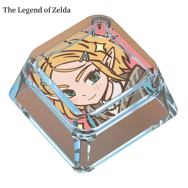 جديد أنيمي أسطورة زيلدا سلسلة واحدة Keycap الكرتون لطيف زيلدا الصليب محور لعبة لوحة المفاتيح الميكانيكية شفافة ESC Keycap #1