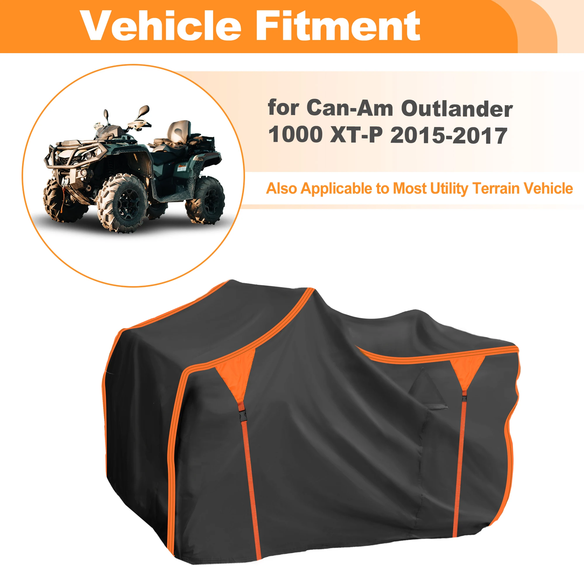 UXCELL Waterproof ATV Cover 4 Wheelers Quad Cover for Can-Am Outlander 1000 XT-P 15-17