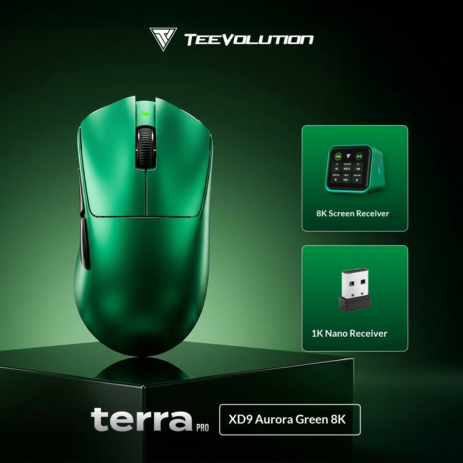 TEEVOLUTION TERRA PRO XD9 8000Hz Wireless Gaming Mouse
