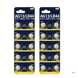 10/20 個 AG13/L1154/LR44 バッテリー安定した出力、長寿命ボタン電池