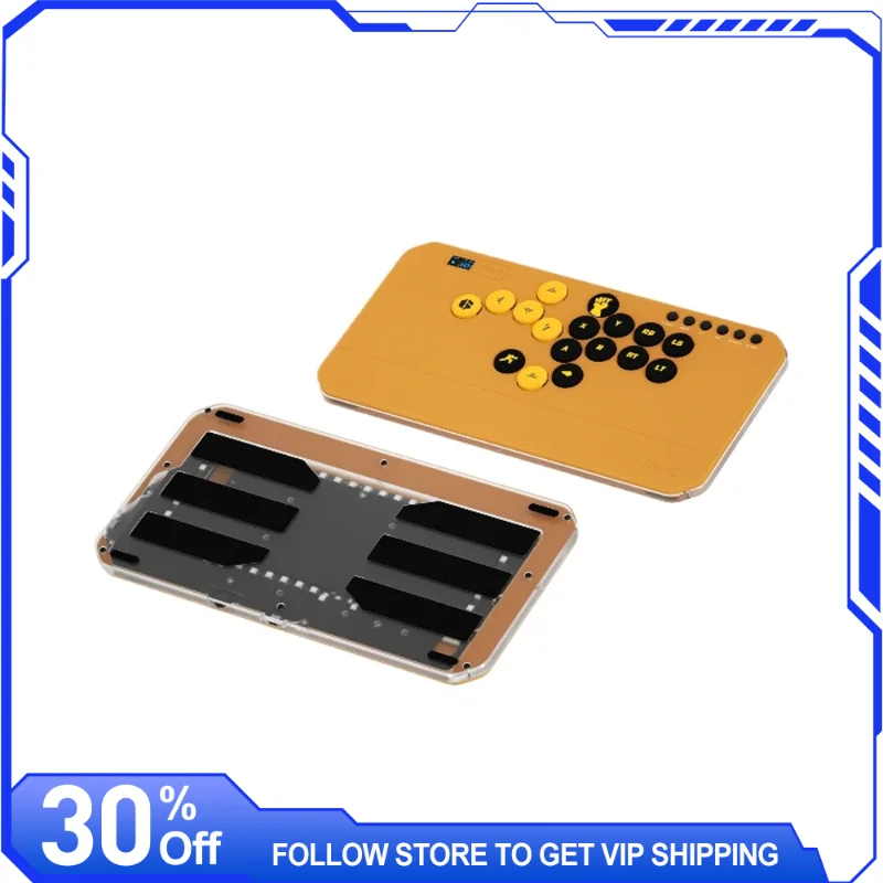 

Doio KBGM-H02 Wired Mini Gaming Keyboards Aluminium Alloy Hot Swappable Joystick Arcade Fighting Support PS4 PS5 Switch PC Steam