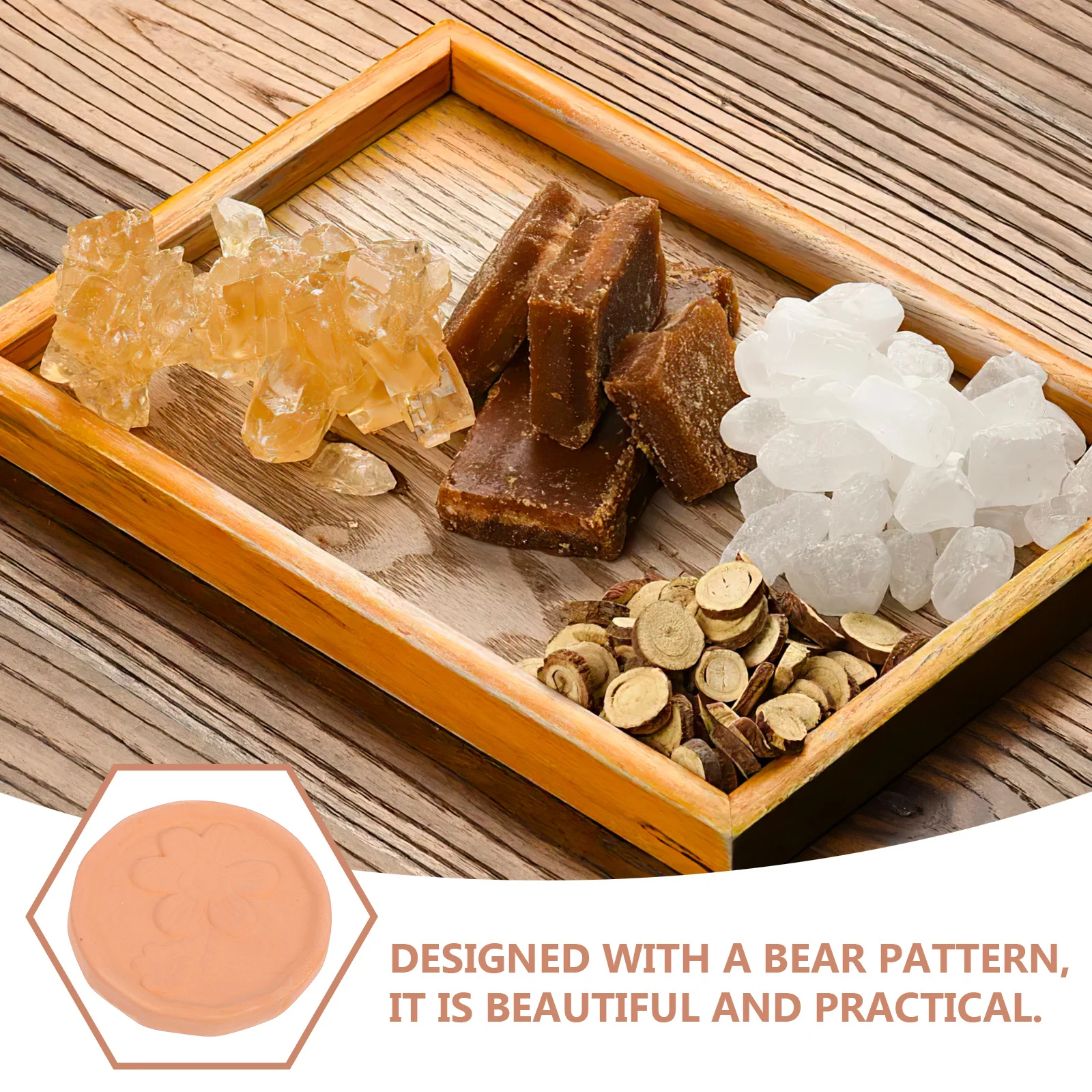 

Reusable Brown Sugar Softener Flower Shape Terracotta Discs for Food Storage Containers Sugar Keeper Softening Saver