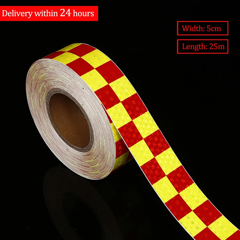 Square Marking Truck Car Reflective Safety Warning Conspicuity Sticker Tape Water-Resistant High Stickiness