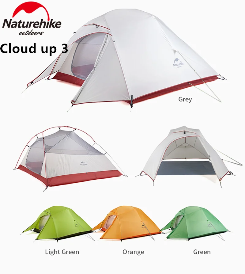 Imagem -04 - Naturehike-ultralight Camping Tent Nuvem up Tent Mochila de Viagem ao ar Livre Upgrade 20d Silicone Tarp Mat Apto para 13 Pessoas