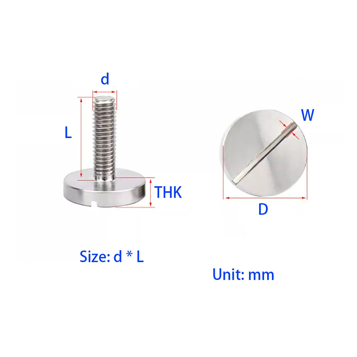 304 الفولاذ المقاوم للصدأ مشقوق شقة رئيس كبير القرص الترباس غاطسة مسمار لولبي الرأس M2 M2.5 M3 M4 M5 M6 #3