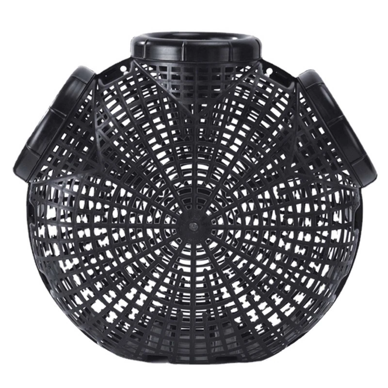 Cestino da pesca portatile raccoglitore di pesce portatile in plastica Monopterus Albus- Basket Multi-fori per respirare bianco/nero