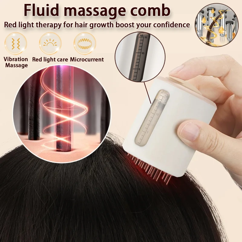 

1 шт. новый электрический аппликатор для волос EMS, вибрационная направляющая для эфирного масла, расческа, пудровый аппликатор, щетка для волос, кожаный аппликатор