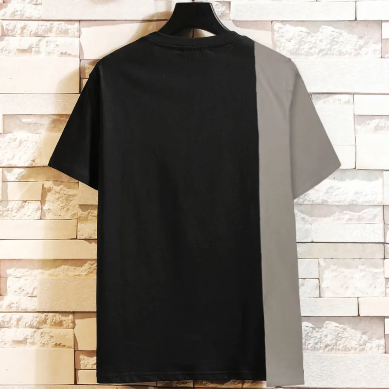 Plus SIze 15XL men's summer new Large trendy casual O  neck short sleeved t-shirt 15xl 200kg solid t shirts
