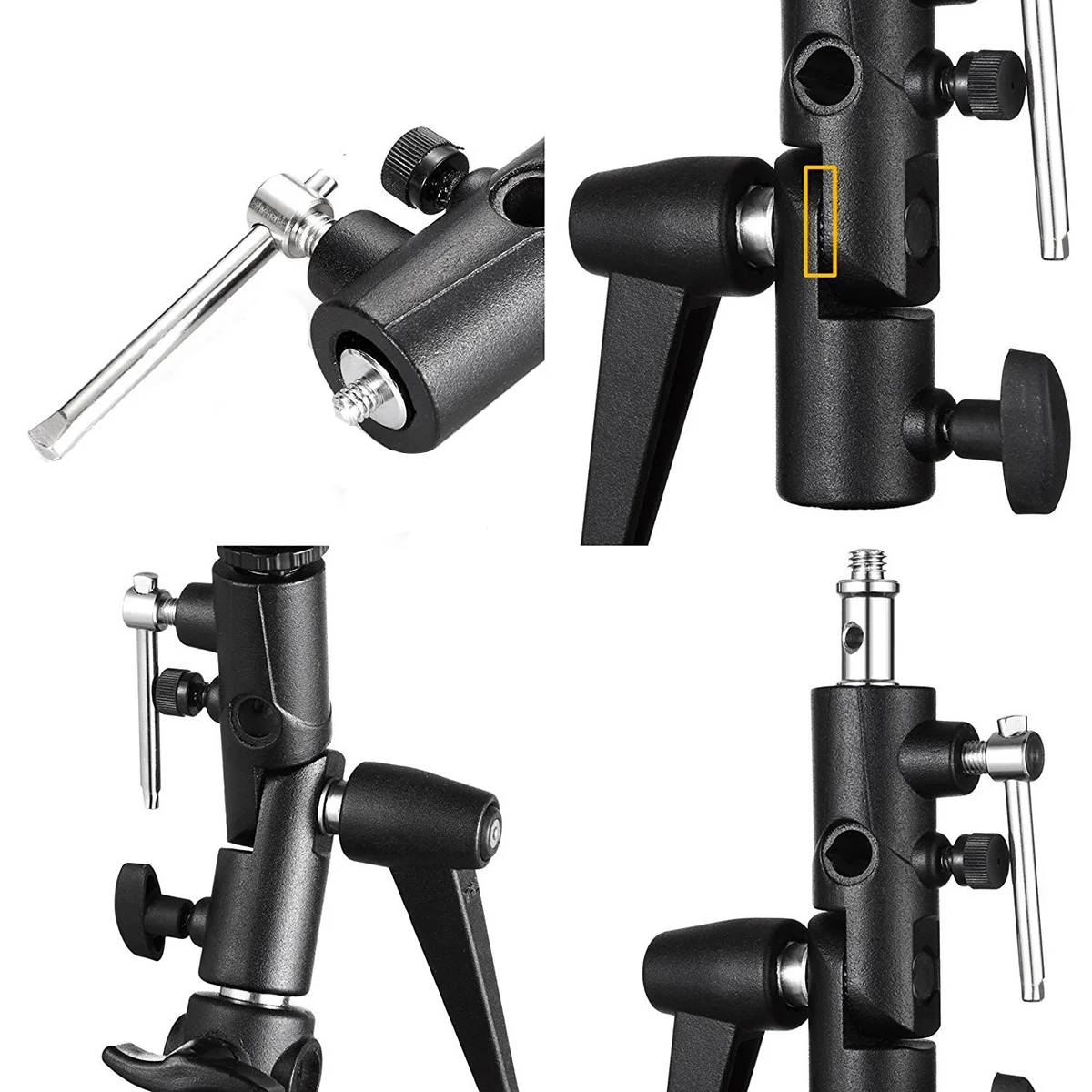 우산 회전 홀더 브래킷 1/4 인치 3/8 인치 스튜디오 사진 스피드 라이트 라이트 스탠드 사진 스튜디오 액세서리