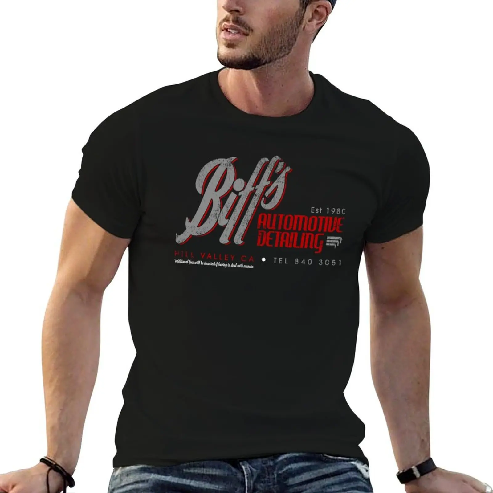 

Biff's Auto T-Shirt man t shirts cotton black cotton t-shirt plain for man package T-Shirt