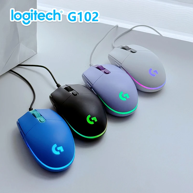 

Logitech G102 Wired Gaming Mouse, 8000 DPI RGB Backlit, 6 Programmable Buttons, Ergonomic Design for PC Laptop Gamers