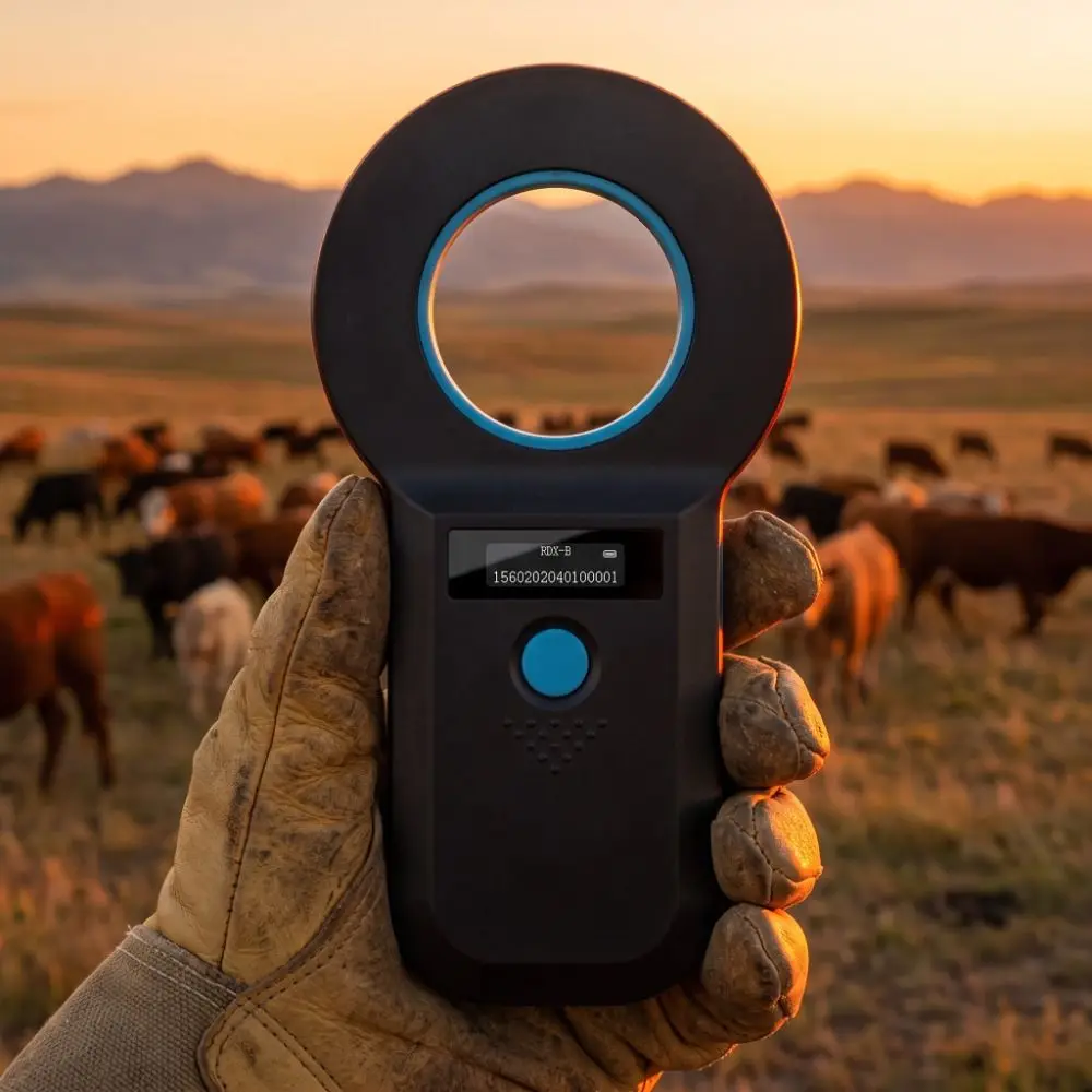 Handheld Pet ID Detection Rechargeable Portable Animal Tag Reader Data Storage Bluetooth Connectivity Pet Chip Scanner