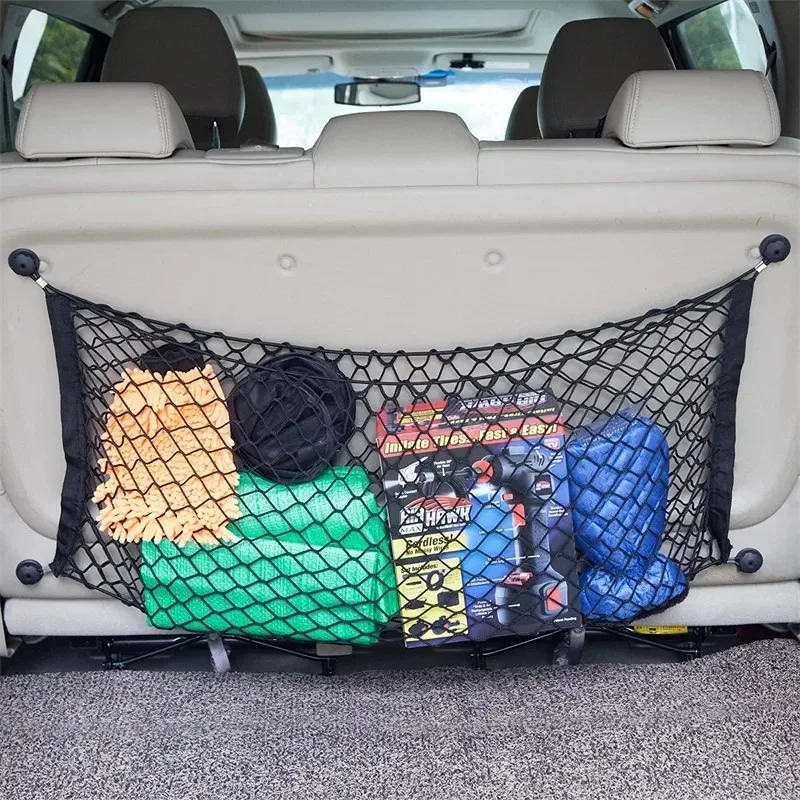 1 Set Car Mesh Elastic Nylon Rear Back Cargo Trunk Storage Organizer Luggage Net Holder Accessory 90*30 90*40 110*40 110*60cm