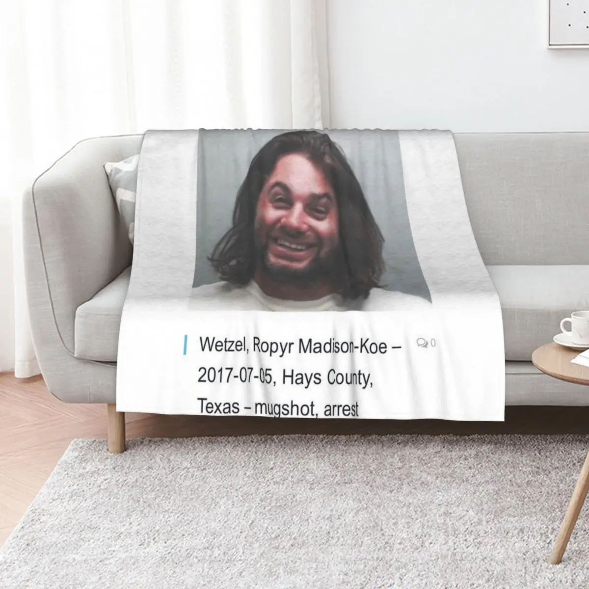 koe mug shot Throw Blanket Shaggy Soft Plush Plaid blankets ands Vintage Decorative Throw Luxury Brand Blankets